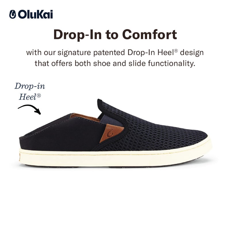 OLUKAI Pehuea Women's Slip On Sneakers, Casual Everyday Shoes with Easy On & Off Design, Breathable Mesh & Drop-in Heel, All-Day Comfort & Support, Trench Blue/Trench Blue, 8.5 - Image 2